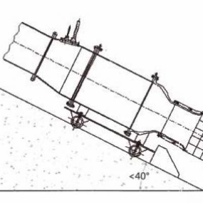Cable stayed pumping station