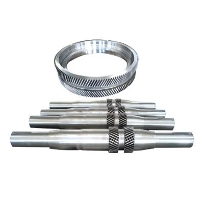 Inverted Y-shaped gear ring and gear shaft for slu